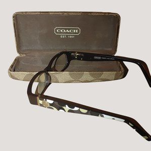 Coach Womens Designer Eyeglasses Roberta 643 Brown with Case Fashion Frames